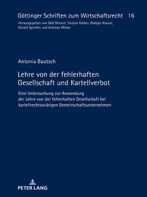 cover image of Lehre von der fehlerhaften Gesellschaft und Kartellverbot